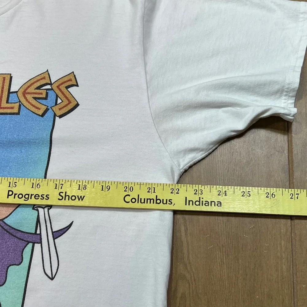 Disney Hercules Graphic T-Shirt White Short Sleeve Hydra Phil Cotton Tee Mens XL